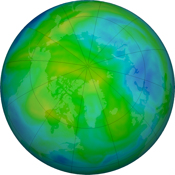 Arctic ozone map for 30 October 2021